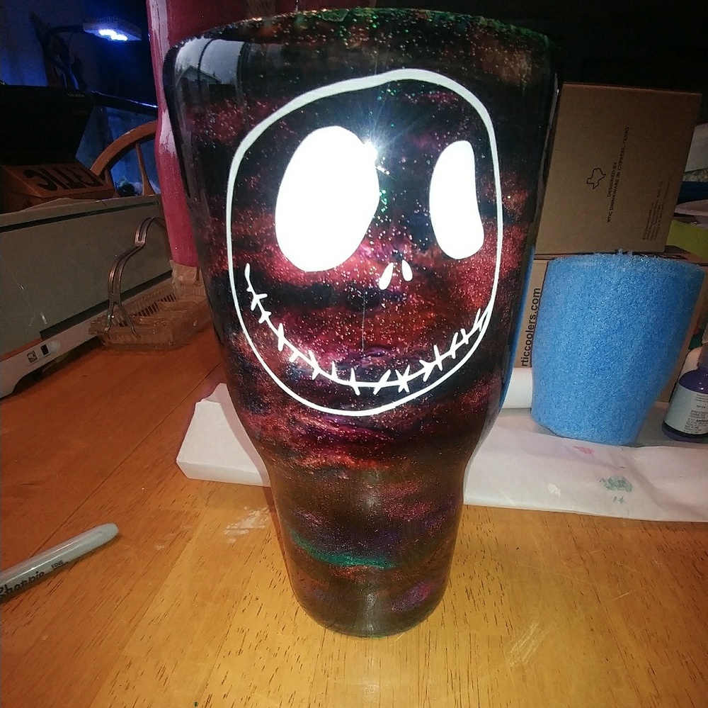 Dark galaxy skeleton tumbler